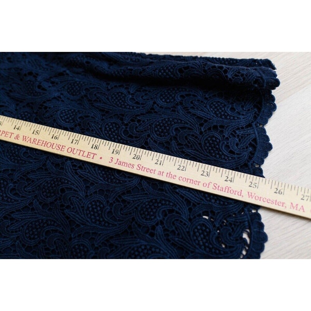 Talbots Top Petites 20W P blue eyelet lace blouse short sleeve office - Picture 10 of 10